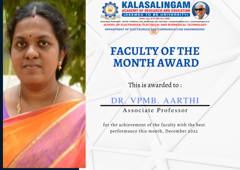 Faculty of the Month – December 2022