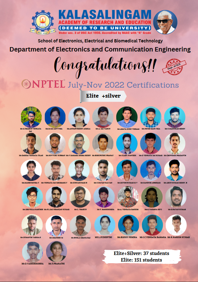 Congrats to NPTEL Achievers