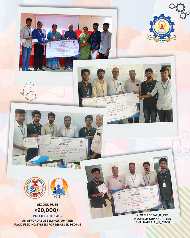 Student Achievements – K Venu Gopal at Project Competition