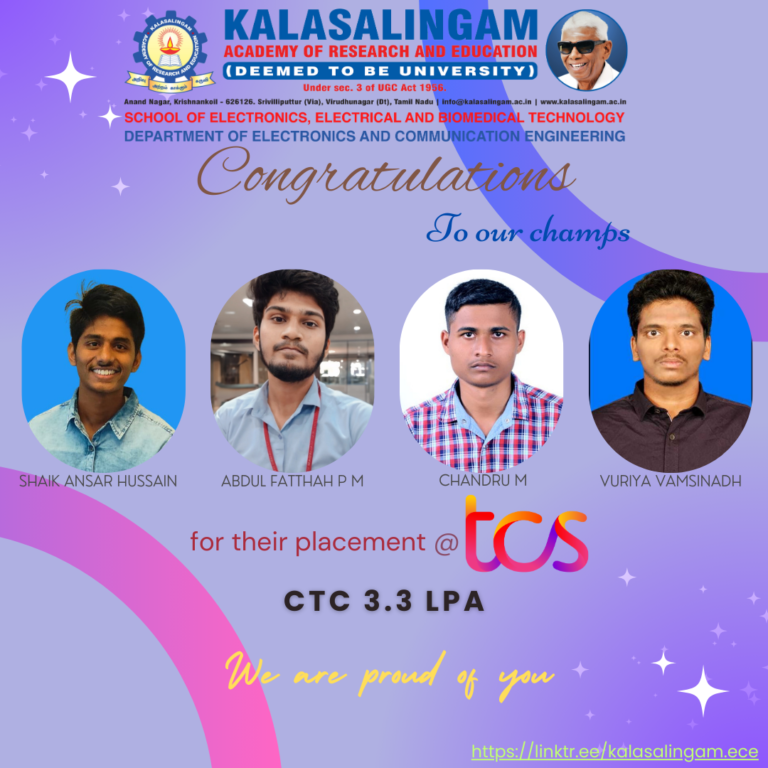 Congratulations to TCS 2024 Placed Students