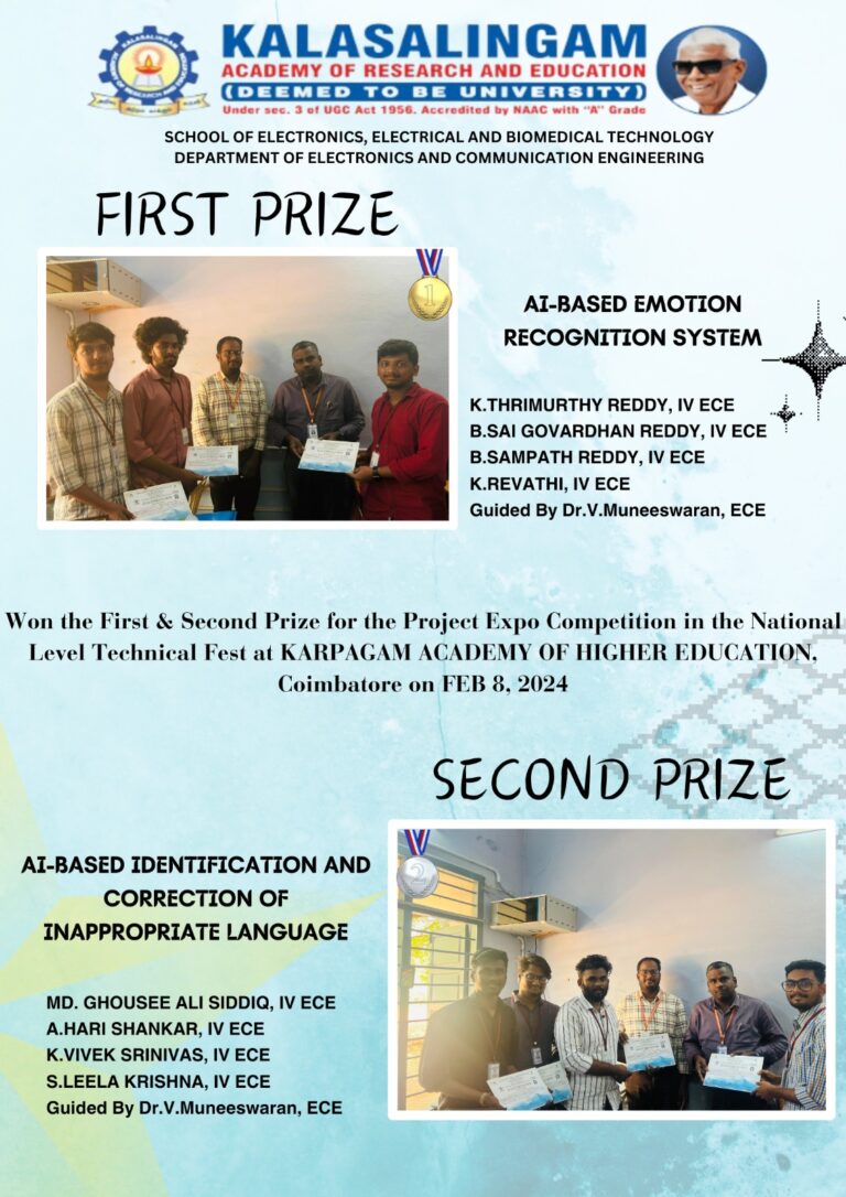Student Achievements at Project Competition